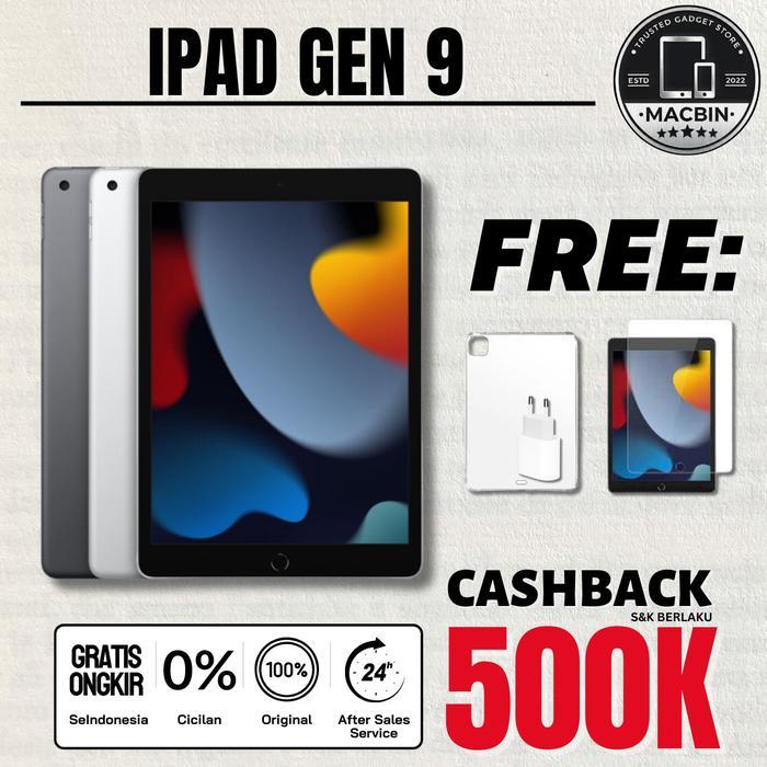 Apple iPad 9 10.2" inch Gen 9th 2021 Wifi Only Cellular 64GB 256GB Second Original Fullset - iPad 8,
