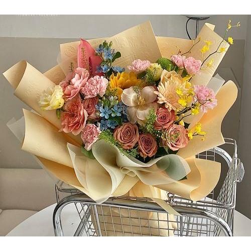 [Premium Smooth Paper] Flower Wrapping Paper - Kertas Buket Bunga Matte Paper Tebal - Cellophane