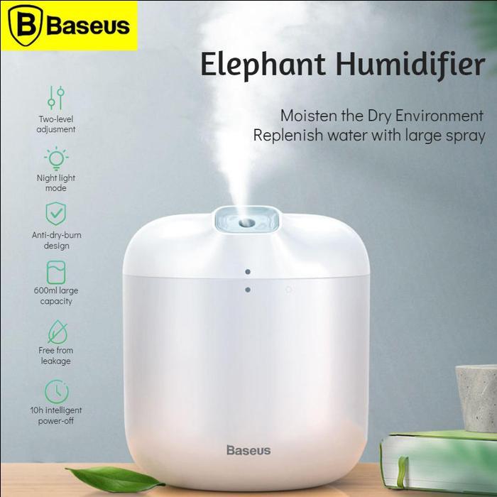 Baseus Elephant Humidifier 600Ml Aroma Diffuser Pelembab Udara Rumah