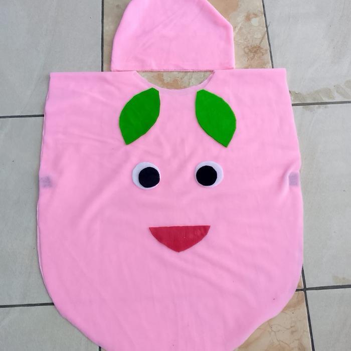 Kostum karnaval buah guava pink