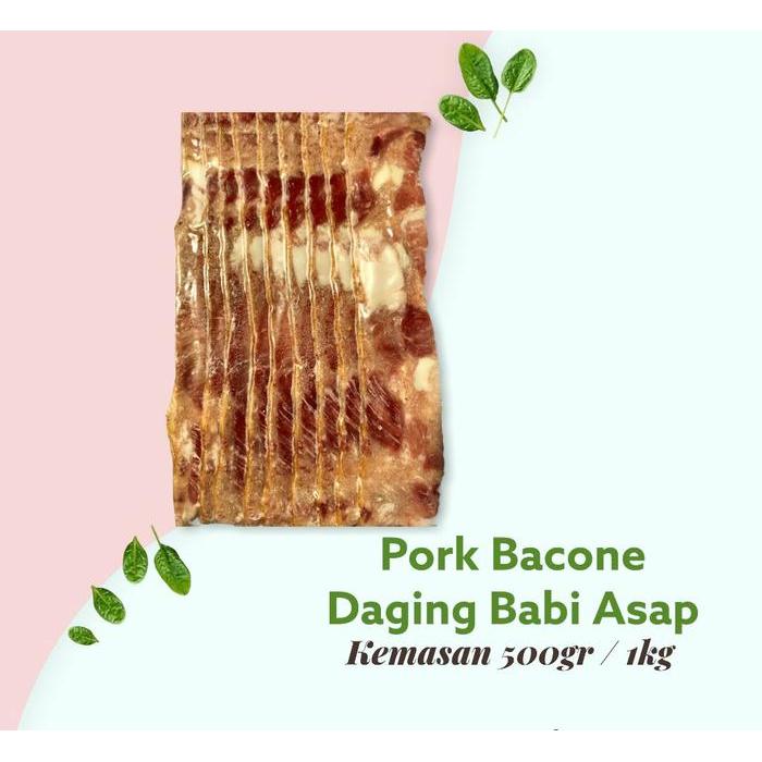 READY Daging Babi Bali Bacon slice 2mm Blibabi Bandung 1000gr