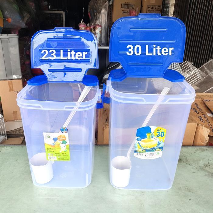 Tempat Es Buah 30 Liter+Gayung/Toples Gayung/Aquarium Es 30 Liter