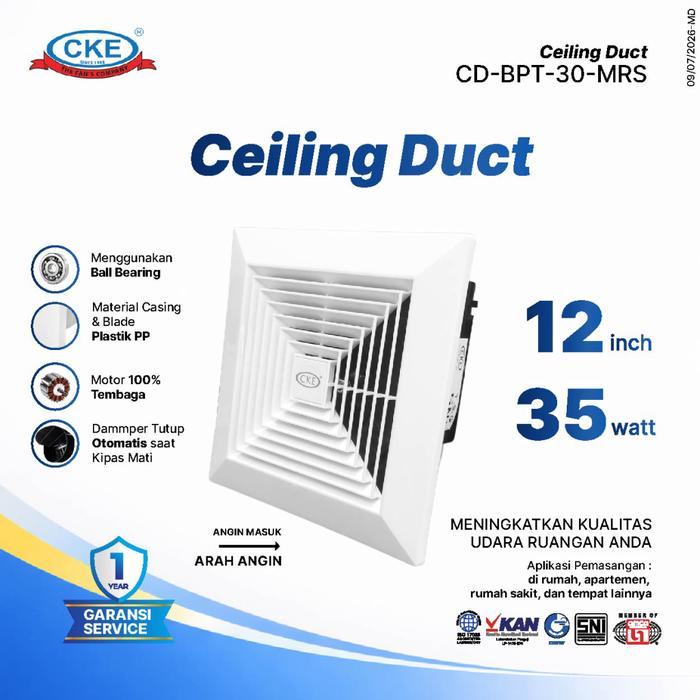 Cke Exhaust Fan Plafon 12 Inch Kipas Angin Dak / Hexos Plafon Ceiling