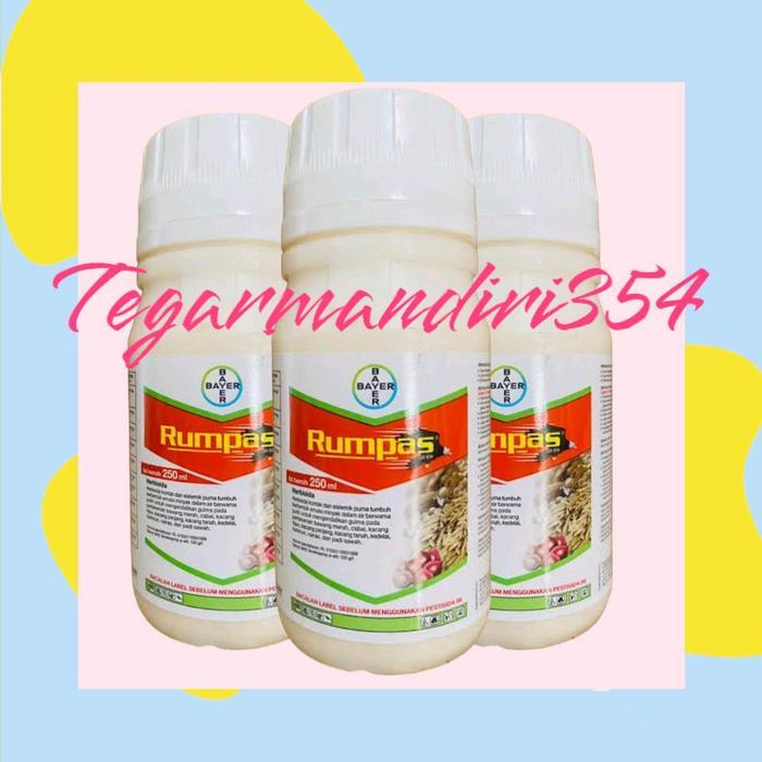 Herbisida rumpas 250ml untuk basmi rumput tanaman padi kacang cabe obat rumput Rumpas 250ml