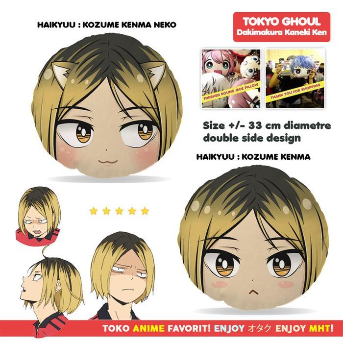 Ready Bantal Bulat Anime Haikyuu Kenma Kozume Nekoma Plush Doll Plushie
