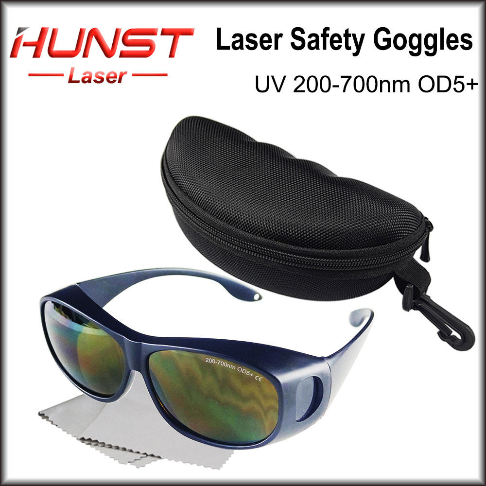 HUNST OD5+ Professional Safety Goggles for 355nm 450nm 520nm 532nm 650nm UV,Green,Blue, Red Eye