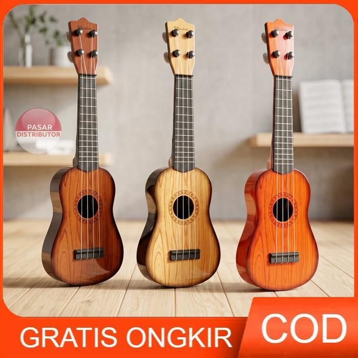 Mainan Anak GITAR UKULELE COKLAT Musikal Bayi Mainan Gitar Musik Anak Mainan Anak Perempuan - Mainan