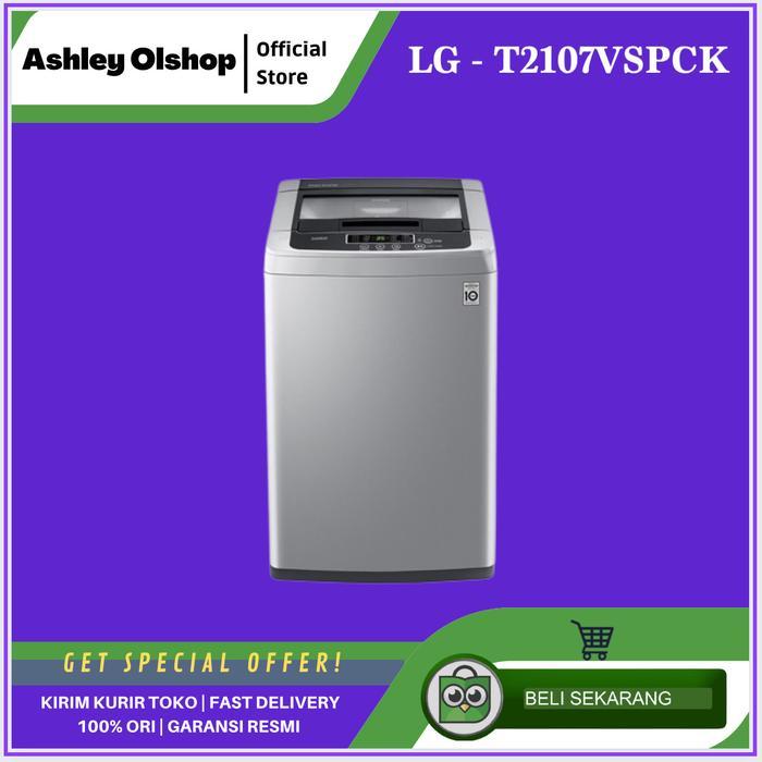MESIN CUCI 1 TABUNG LG 7 KG INVERTER | LG T2107VSPCK | T 2107VSPCK