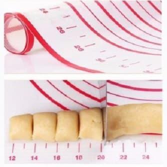 J02067 Silicone Mat Alas Adonan Tatakan Dough 40X60Cm Merah Co