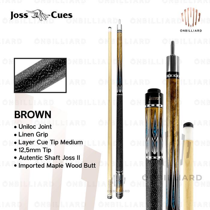 TERLARIS JOSS II Cue Stick Billiard Stick Play Grip Linen 12.5mm JOSS 2 Stik Biliar Billiar Biliard