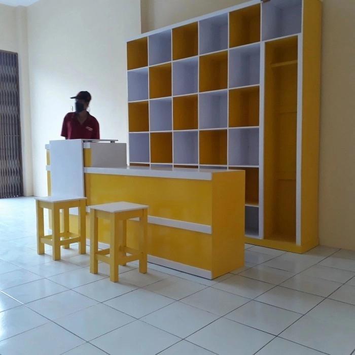 Paket rak laundry kuning putih
