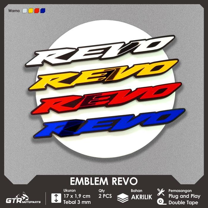 [COD] GTR Emblem Revo 2 PCS Logo Timbul Revo Fit Aksesoris Motor Revo X Revo Absolute