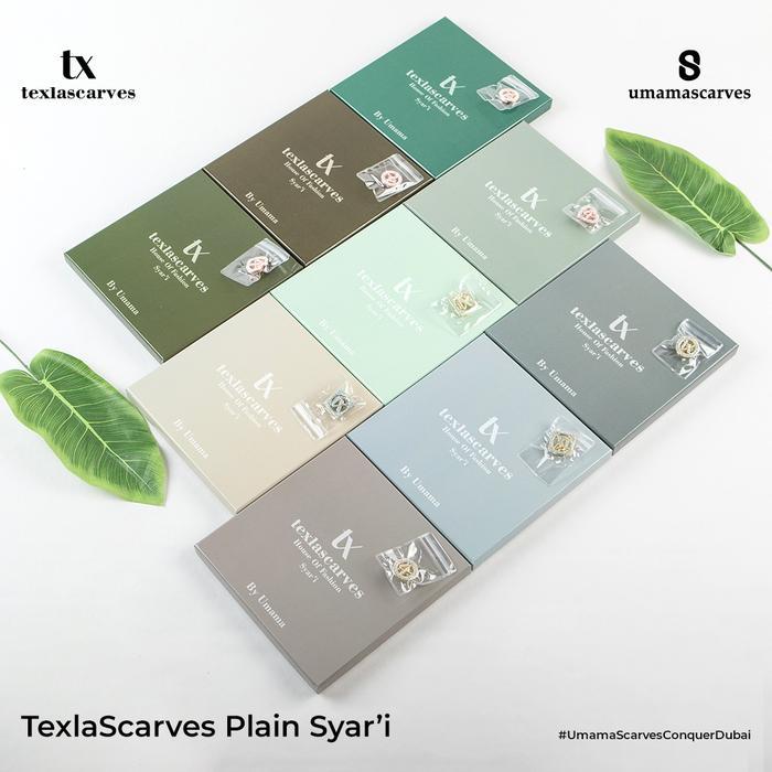 Kerudung BOX SYARI TexlaScarves Polos By UmamaScarves-FREE BROS