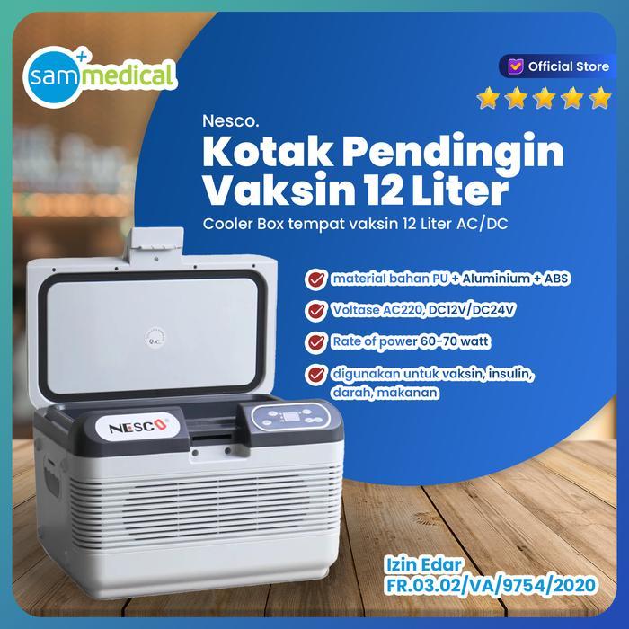 Nesco Cool Box - Vaccine Cooler - Box Vaksin 12 Liter ACDC / Nesco Electric Cooler Box Vaccine