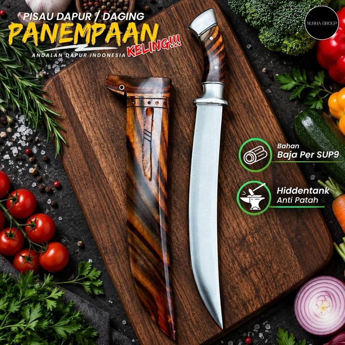 [LAGI TREND] Nurha Group Pisau Dapur PANEMPAAN KELING Baja Per Pisau Daging Terpopuler