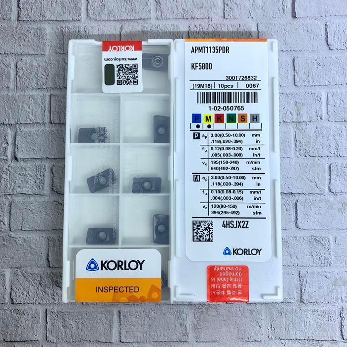 Insert Apmt 1135 Pdr Kf5800 Korloy Original Baru