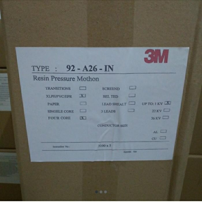 3M 92-A26 SPLICING KIT 4X185MM 1 KV