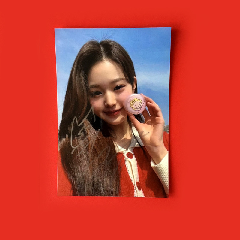 hand signed IVE Jang Won Young autographed photo 4*6 K-POP 2022