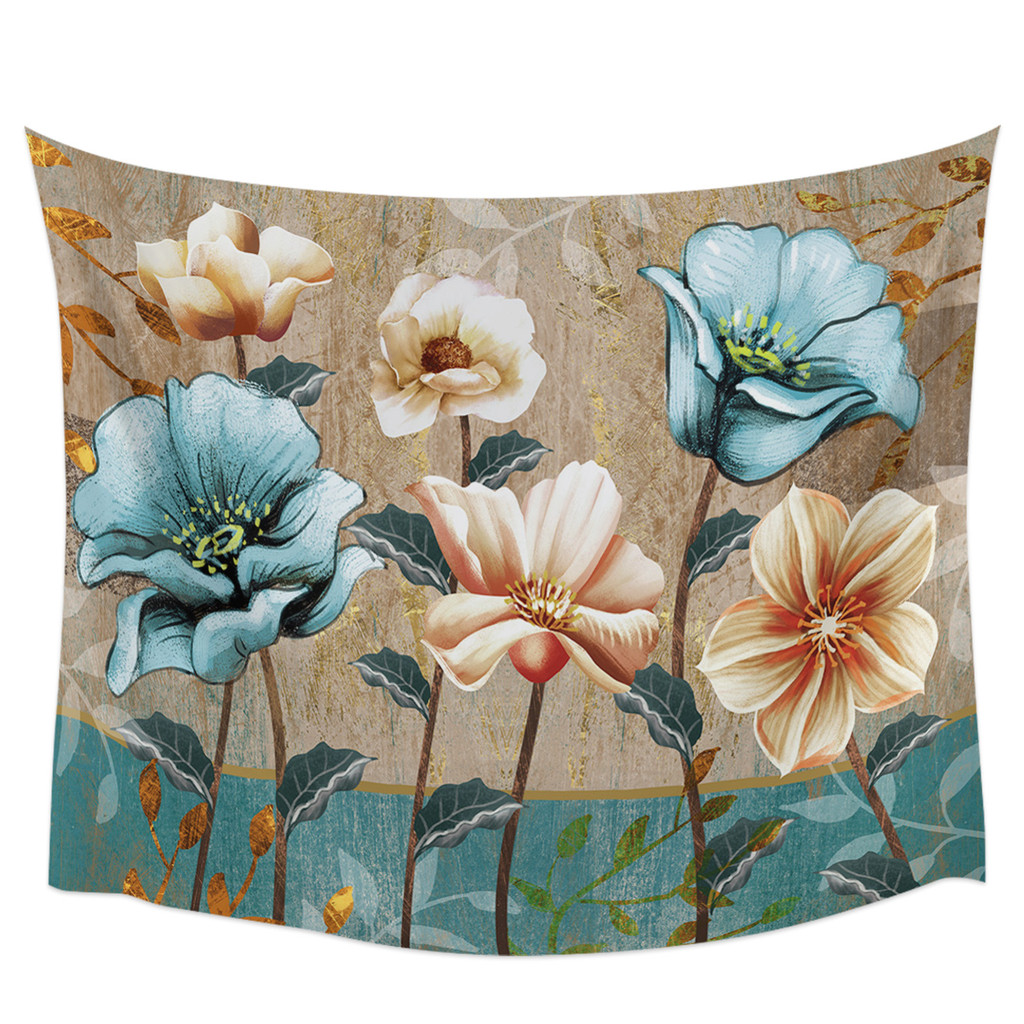 Flowers Tulips Tapestry Wall Hanging Custom Boho Decoration Wall Tapestry Home Decor Tapestry