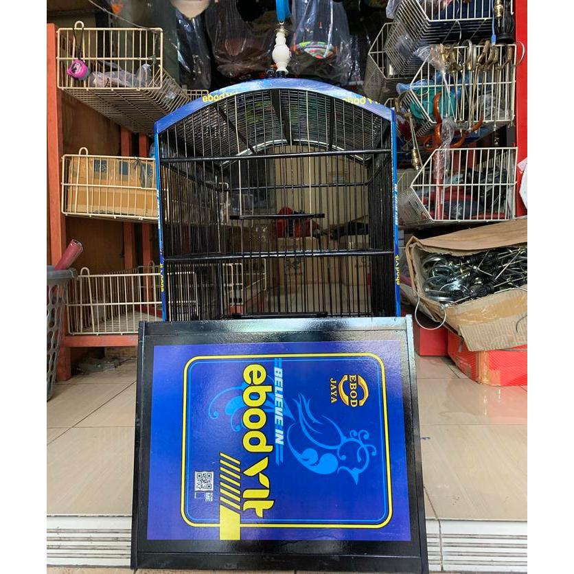 TERBARU SANGKAR KANDANG KOTAK EBOD JAYA DECAL VIT BIRU NO 1 DAN 2
