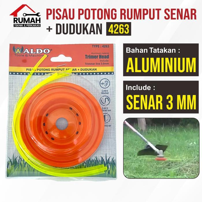 Pisau Potong Rumput Senar + Tatakan 4263 (3Mm) / Piringan Senar Nilon Mesin Potong Rumput