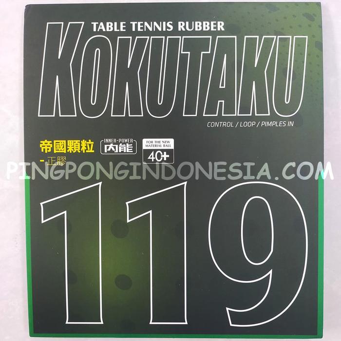 KOKUTAKU 119 1.8 MM - BLACK - RUBBER KARET PINGPONG TENIS MEJA BAT BET