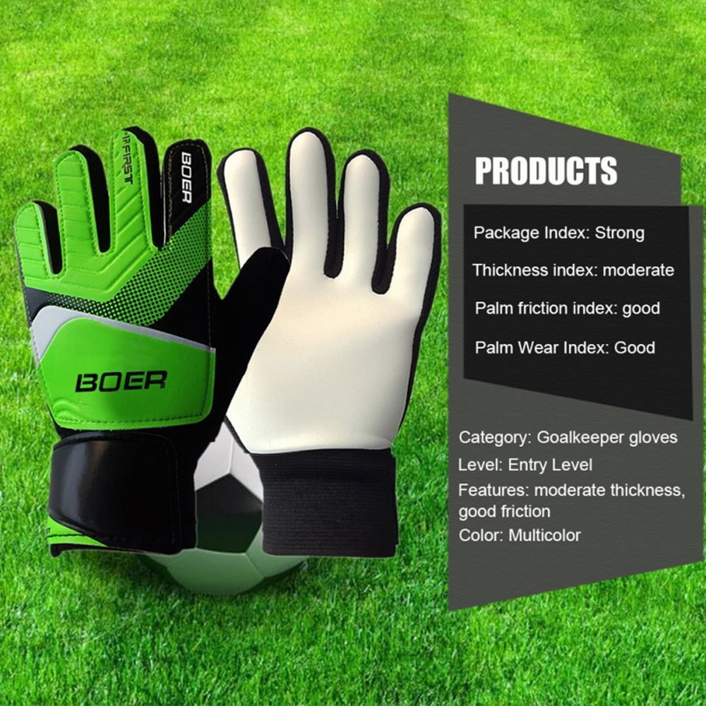 Kids Adult Non-Slip Goalkeeper Gloves Soccer Goalkeeper Gloves Double Protection Soccer Goalkeeper G