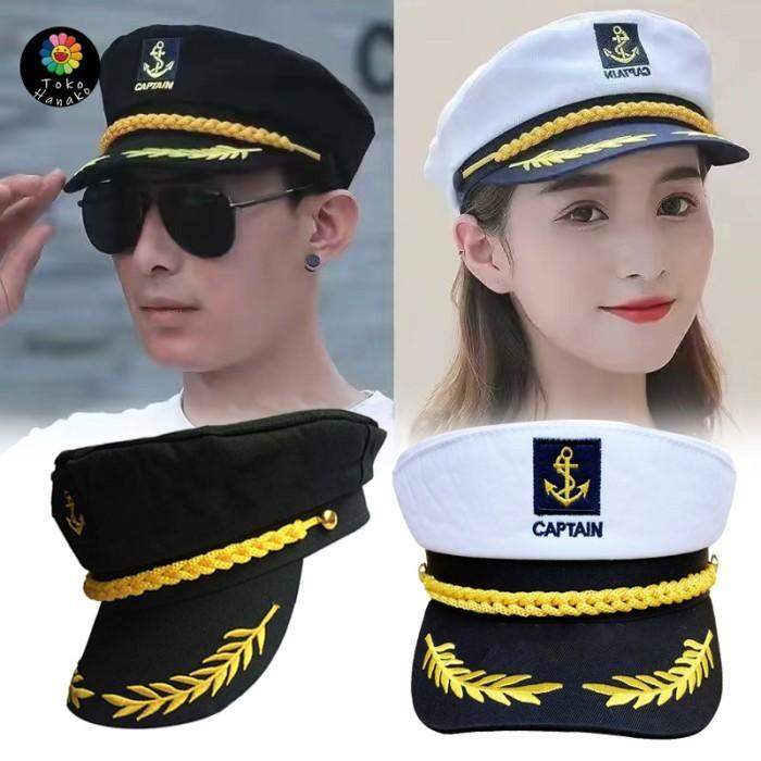 Easy - Topi Sailor Topi Pelaut Kapten Pirates Bajak Laut Topi/Sailor Hat