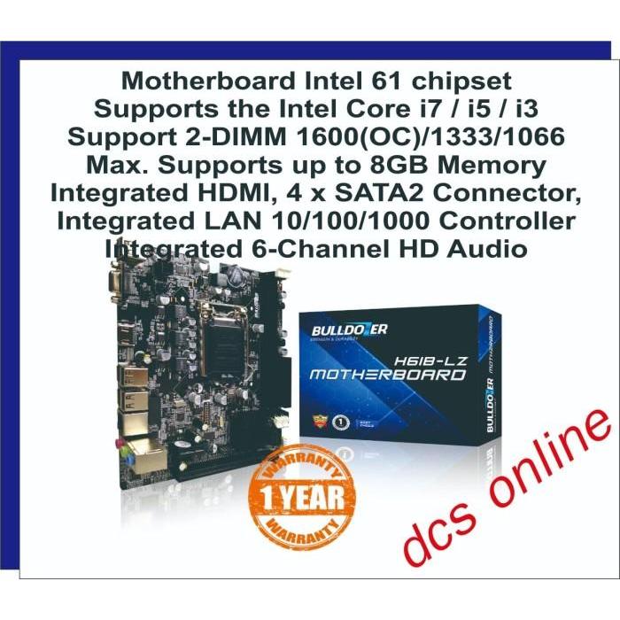 CORE I5 2400 + MOTHERBOARD INTEL H61 BULLDOZER (PAKET) RAM 4GB DDR3