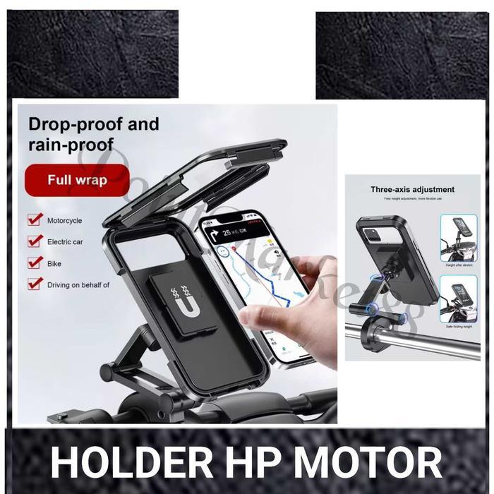 Terlaris Holder hp motor waterproof - Holder Hp Stang Sepeda Motor 360 SALE