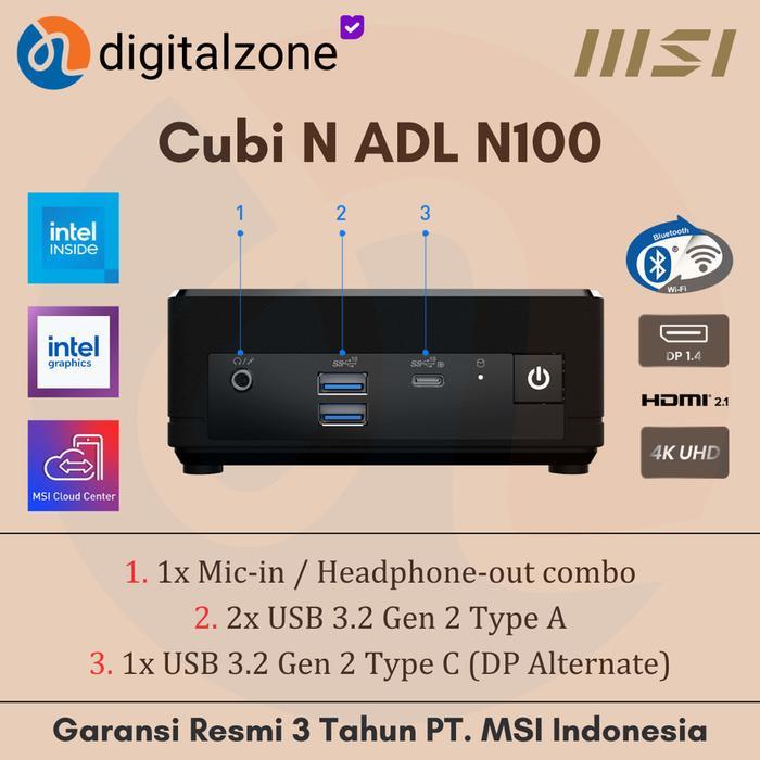Mini Pc Msi Cubi N Adl Intel N100 - Mini Pc Msi Cubi N100 Garansi Resmi