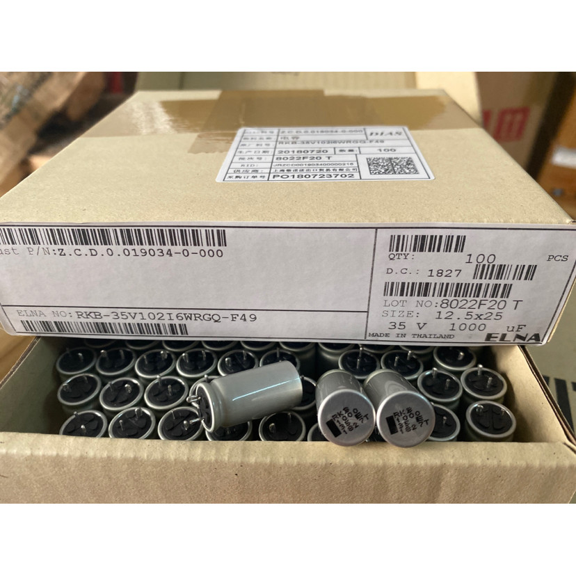 20Pcs/Lot Original Elna 1000Uf/35V Rkb High-Temperature Resistant 130 Aluminum Electrolytic