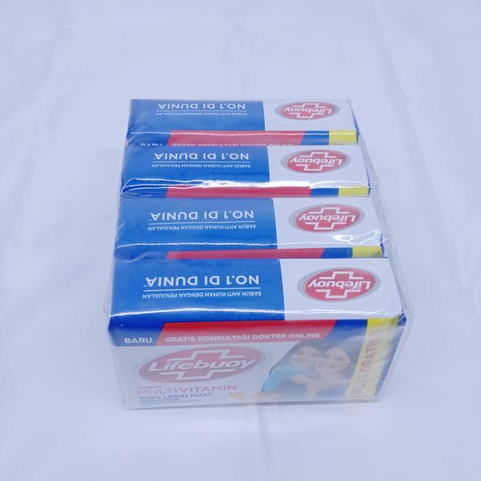 i5xp- Lifebuoy Sabun Batang Paket Hemat Isi 4 Pcs 100Gr - Sabun Mandi Batang Jumbo Dengan