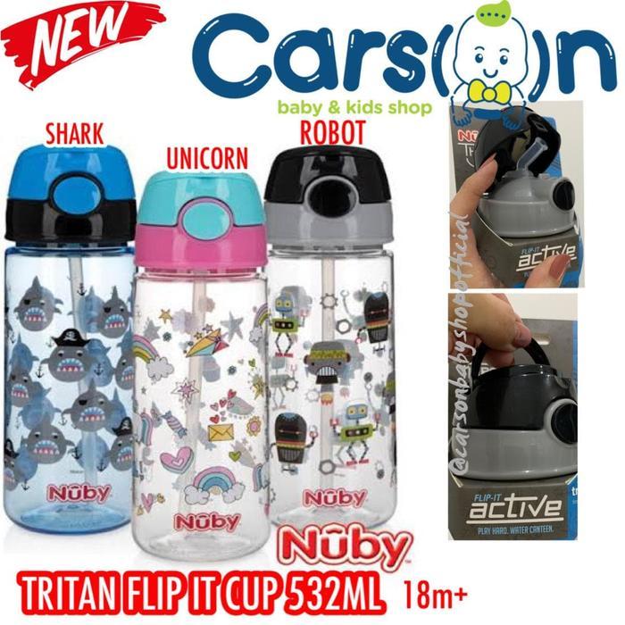 Nuby Tritan Flip It Cup 532Ml / Botol Minum Anak Nuby Flip It Cup