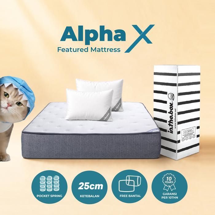 Official Kasur Spring Bed 25 Cm In The Box Alpha X Ukuran Kasur 90X200, 100X200, 120X200, 140X200,