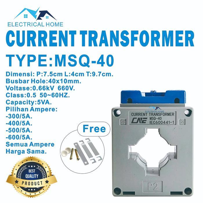 TERBARU CURRENT TRANSFORMER CT MSQ-40 CT-300/5A-400/5-500/5A -600/5A