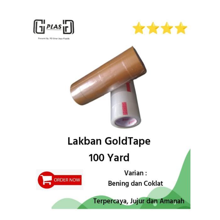 TERBARU Lakban Goldtape Merah 100 yard ORIGINAL