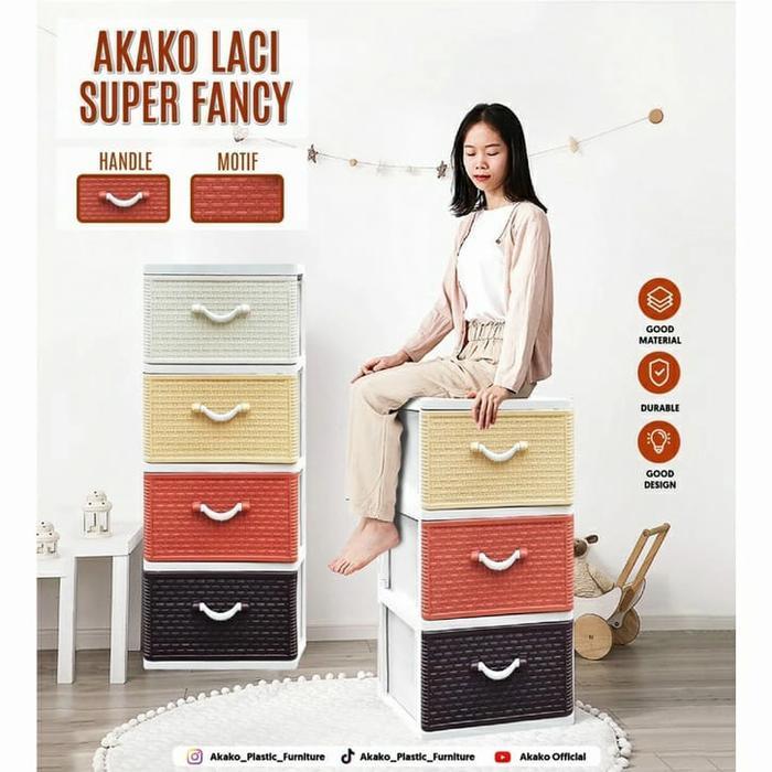 Ada Stok AKAKO LACI ROTAN FANCY LCR FANCY