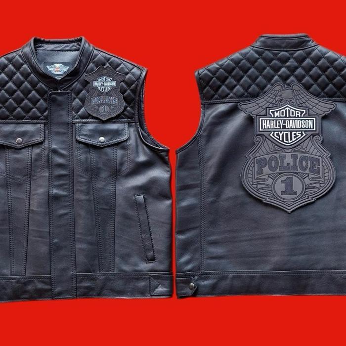 Vest Rompi Kulit Import Harley Davidson