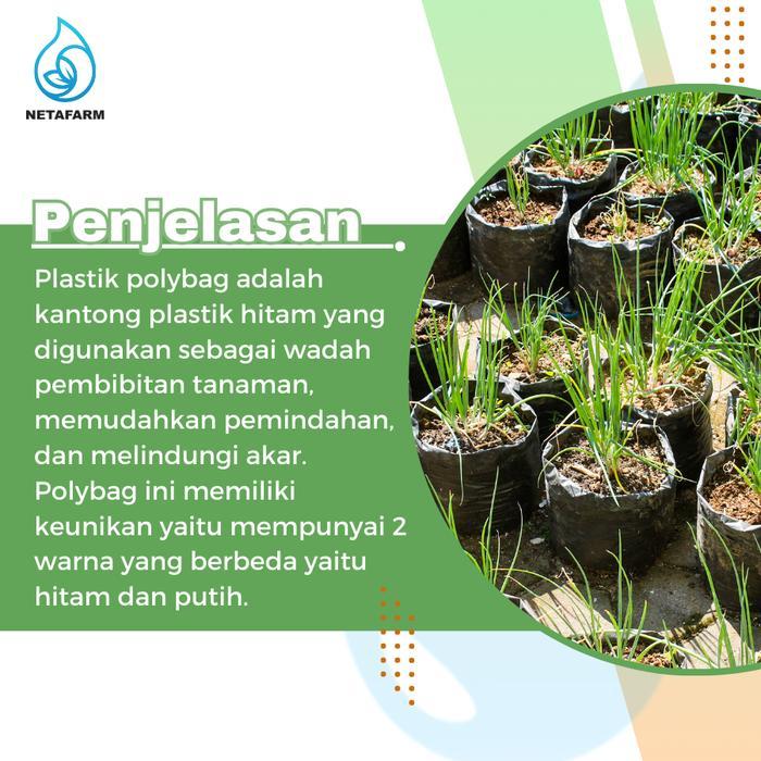 POLYBAG HITAM PUTIH 2 LAYER MONGGO MAS 40x40cm - 1pack