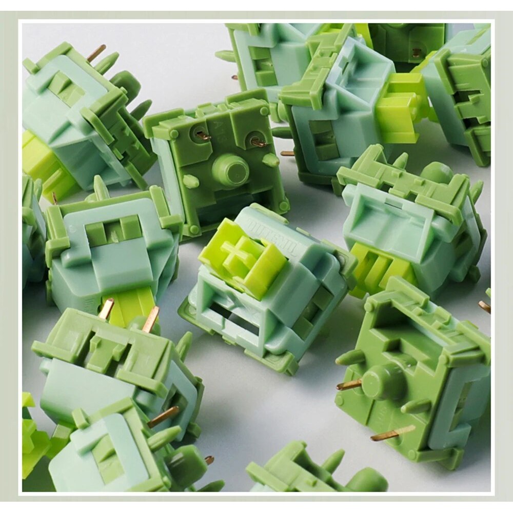 Outemu Silent/Clicky Switches Lubed Mechanical Keyboard Switch 5Pin Silent Tactile Linear Cream Blue