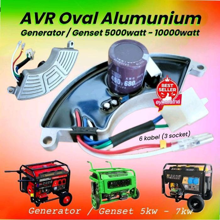Avr Genset 5000Watt 65000Watt 7000Watt 8000Watt 9000Watt 10000Watt / Avr Oval Sabit Alumunium Jenset