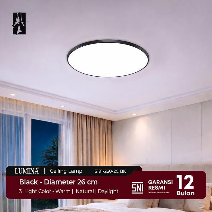Lumina - Lampu Plafon LED Bulat Minimalis Modern Elegan Ring Ceiling Lamp Slim dengan Cahaya Lembut