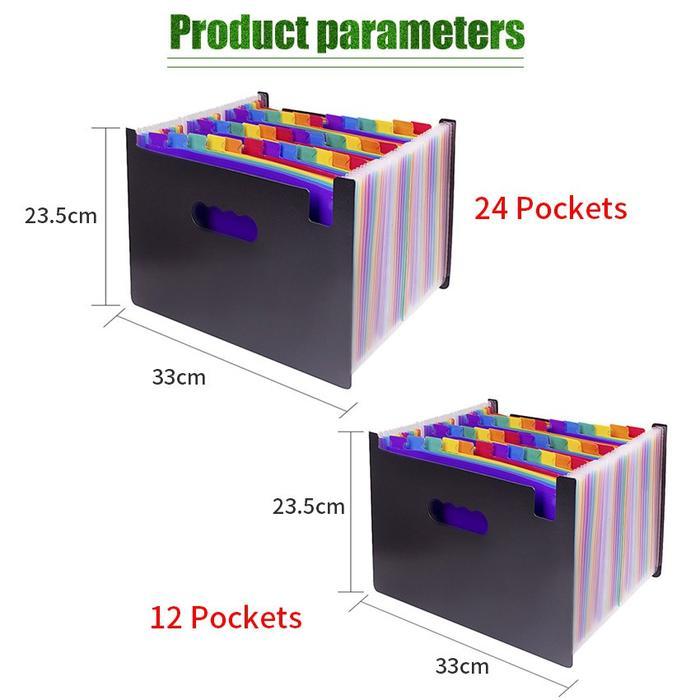 Rainbow Map Plastik / Dokumen Keeper / Clear Holder A4 F4 / MAP DOKUMEN / MAP KANCING Meja Standing