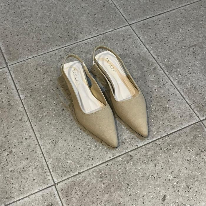 Diskon Fugazi - Georgia Woman Pointy Heels Mules Hak 3.5 Cm Suede - Pointed Toe Slingback Heels