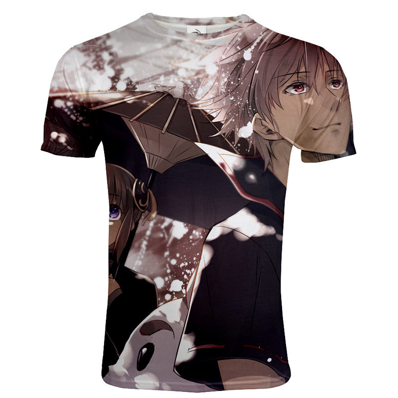 Kaos Bermotif Anime Gintama Kaos Streetwear Kaos Trendi Kaos