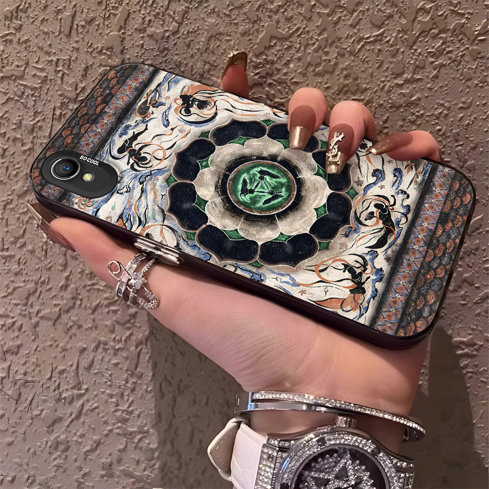 Casing Hp Untuk OPPO A37 A37F NEO 9 Retro Oriental Art Color Silver Matte Phone Case ID14 CY CB0217