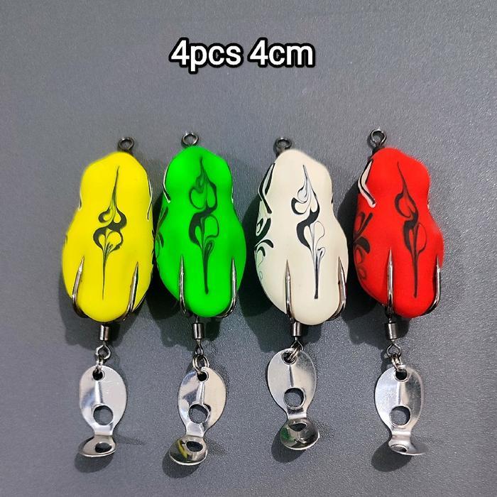 4PCS SOFT FROG JAWS. umpan casting gabus. lure casting gabus. sf jaws.