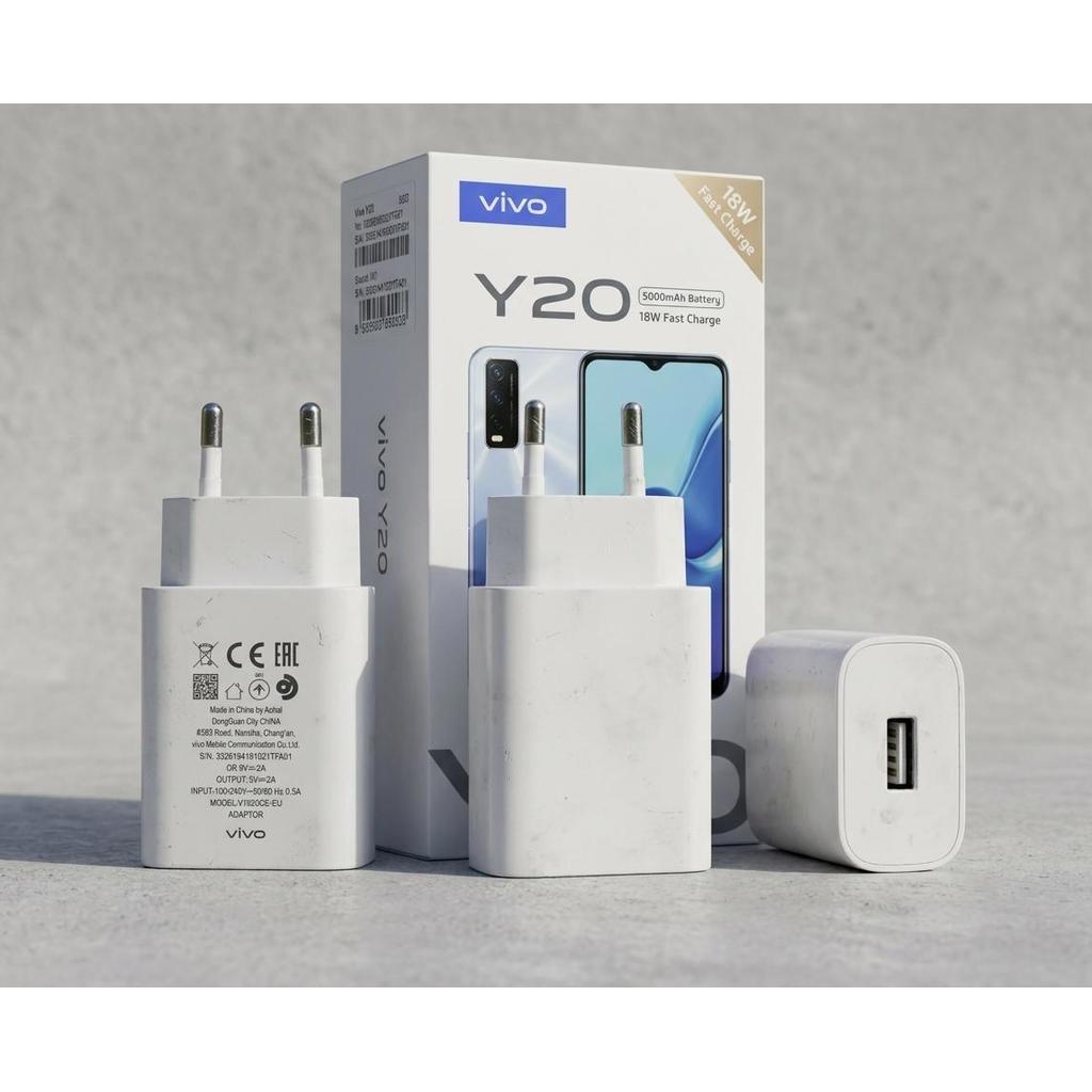 Batok Charger Vivo V1820C-EU Original Bekas Fast Charging 18W 9V 2A Cocok Vivo Y20