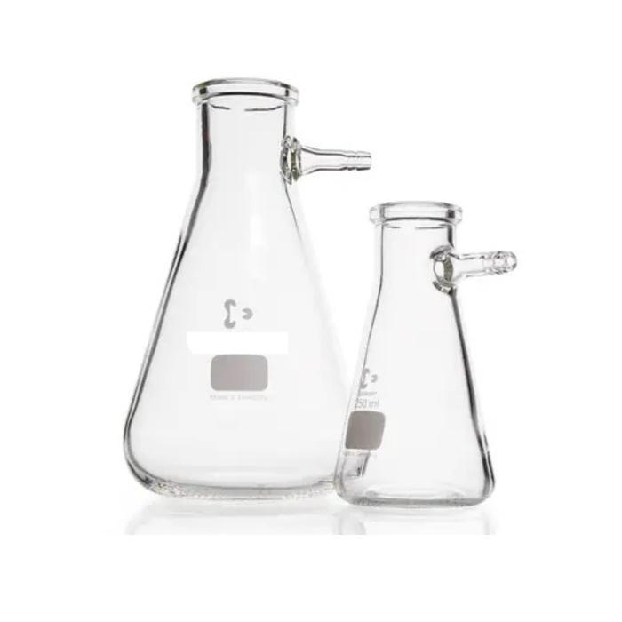 Filtering Flask Erlenmeyer Shape Kaca Laboratorium 1000 ml 1 L 1 Liter Duran